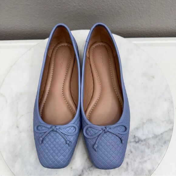 Nordstrom Shoes - Womens Flat Shoes Size 7.5 Leather Light Blue Bow New